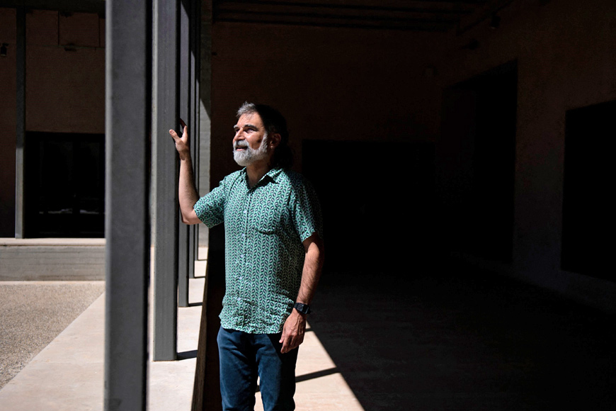 Catalan separatist Jordi Cuixart poses during an interview with AFP in his hometown of Montblanc, near Tarragona, on Friday   (AFP photo)