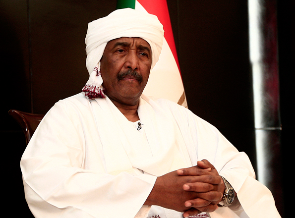 Sudan’s top Gen. Abdel Fattah Al Burhan is pictured during an interview with AFP on Saturday in Khartoum (AFP photo)