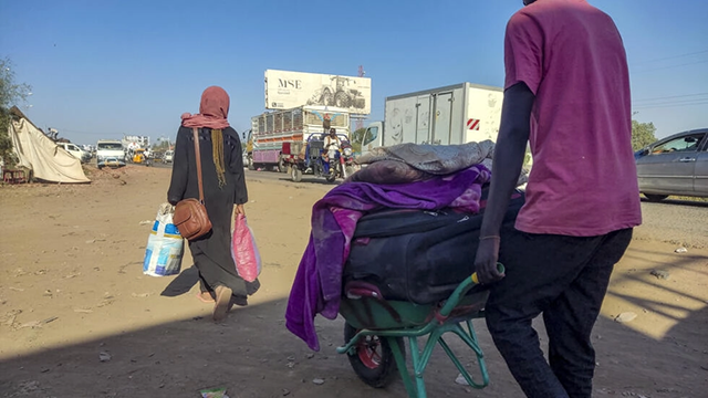 Many of those fleeing from Wad Madani had already been displaced from Khartoum (AFP photo)