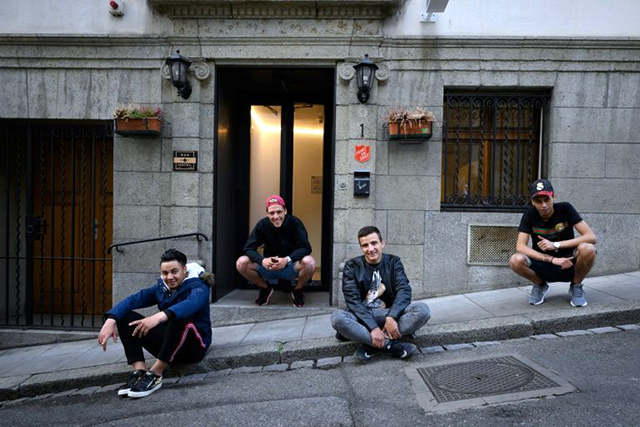 The hotel has taken in some of the city's unaccompanied minor migrants to help them off the streets during the pandemic (AFP photo)