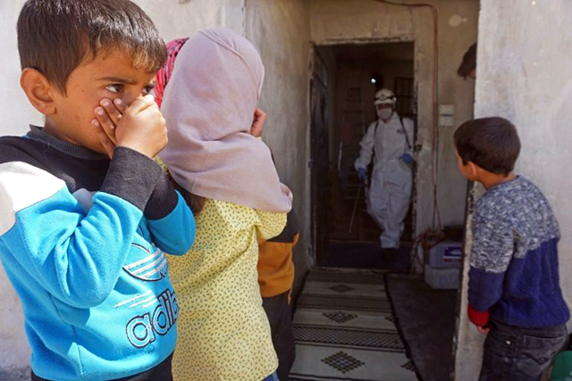 The UN fears large numbers of preventable deaths may follow although Damascus has reported only five cases of the novel coronavirus so far (AFP photo)
