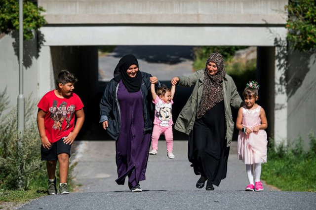 For 38-year-old Majda Ibrahim and her family, who came to Sweden in 2013 just before the big migrant wave, the road to a new life has been arduous, but worth it (AFP photo)