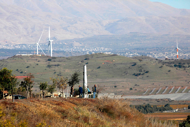 This photo taken from the Israeli-occupied Golan Heights on Wednesday shows the south-western Syrian governorate of Quneitra (AFP photo)