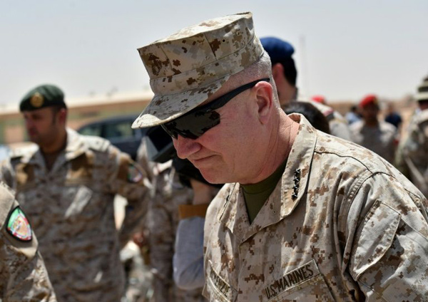 General Kenneth McKenzie, photographed here in Saudi Arabia, oversees US operations in the  Middle East (AFP photo)