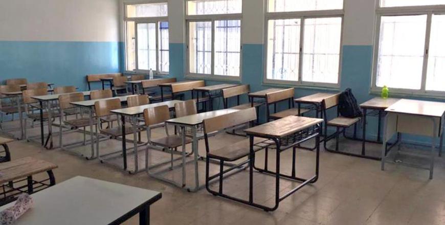An empty classroom is seen in this undated picture at a public school in Amman (File photo)