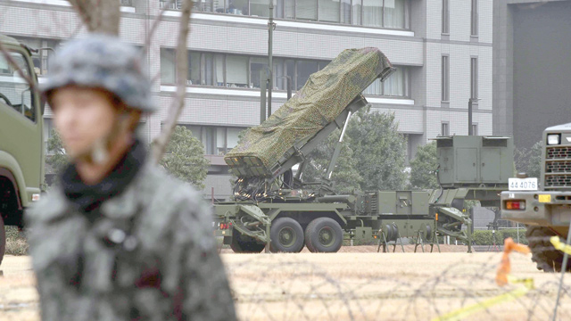 A Patriot missile unit at the defence ministry in Tokyo, Japan, on October 8, 2017 (Reuters photo)