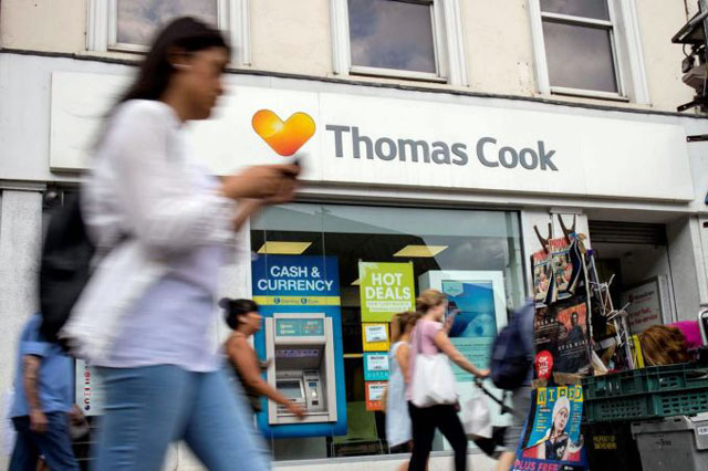 Travel agent Hays Travel which bought all 555 UK stores said it could potentially save up to 2,500 jobs — and would seek to reopen some shops as soon as Thursday (AFP photo)
