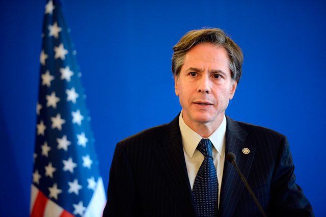 In this file photo, former US deputy secretary of state Antony J. Blinken gives a joint press conference on June 2, 2015 in Paris (AFP photo)