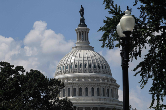 In this file photo the dome of the US Capitol is seen on August 23. US lawmakers will dive into the busiest legislative period in years in the coming week, with President Joe Biden counting on a united front from Democrats to pass make-or-break spending bills that he hopes will improve his sagging approval ratings  (AFP photo)