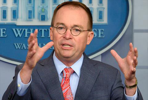 White House Acting Chief of Staff Mick Mulvaney speaks during a press briefing at the White House in Washington, DC, on Thursday  (AFP photo)