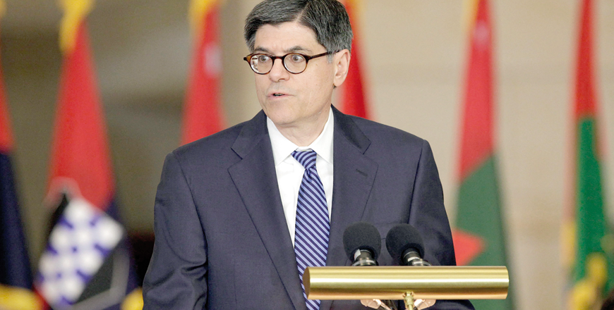 Jack Lew, US secretary of the Treasury, speaks at The Days of Remembrance, on Capitol Hill in Washington DC, April 30, 2014 (AFP photo)