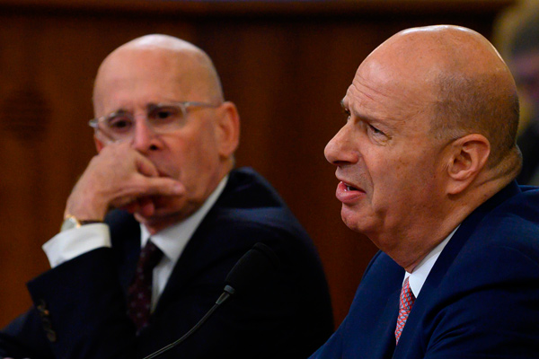 US Ambassador to the European Union Gordon Sondland (right) testifies during the House Intelligence Committee hearing as part of the impeachment inquiry into US President Donald Trump on Capitol Hill in Washington, DC, on Wednesday  (AFP photo)