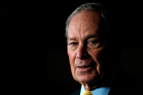 In this file photo taken on February 4 Democratic presidential candidate and former New York mayor Michael Bloomberg speaks at a campaign stop at Eastern Market in Detroit, Michigan  (AFP photo)