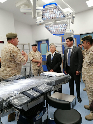 Guests during a handover ceremony of renovated emergency department at the King Hussein Medical Centre in Amman recently (Photo courtesy of UNOPS)