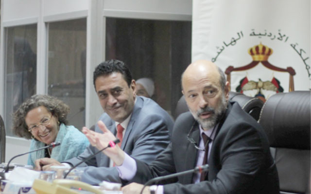 Minister of Education Omar Razzaz speaks during a workshop focusing on finalising the national Education Strategic Plan recently (Photo courtesy of UNESCO)