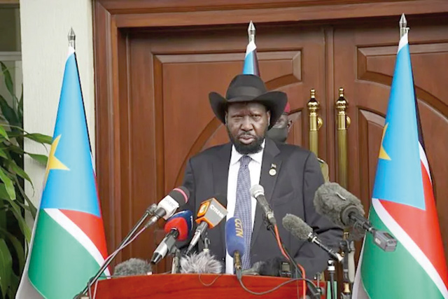 President Salva Kiir inaugurated a newly created national parliament, a key condition of a 2018 peace deal (AFP photo)