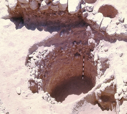 A large storage pit in Sahab dating from Chalcolithic period (Photo courtesy of Moawiyah Ibrahim)