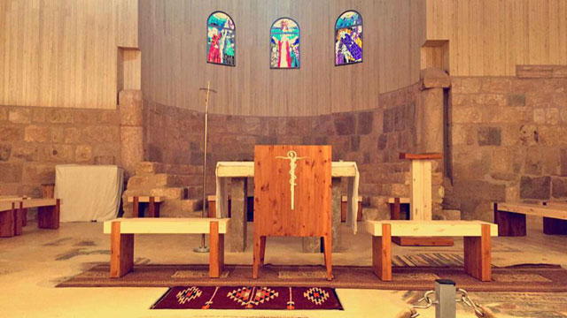 Interior of Memorial of Moses on Mount Nebo (Photo by Khaled Al Azzeh)