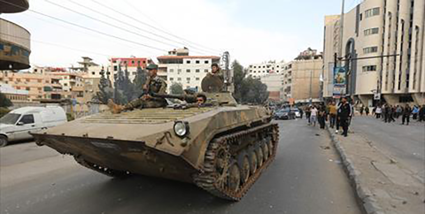 Members of Syria's security forces deploy in an area near the Syrian capital Damascus on April 30, 2025, amid deadly sectarian clashes (AFP photo)