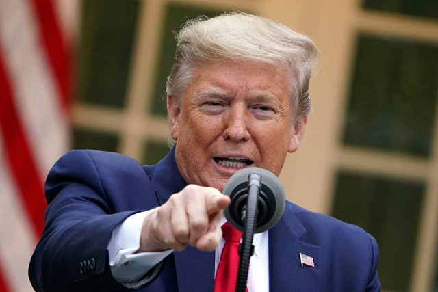 US President Donald Trump accused the WHO of ‘severely mismanaging’ the virus outbreak (AFP photo)