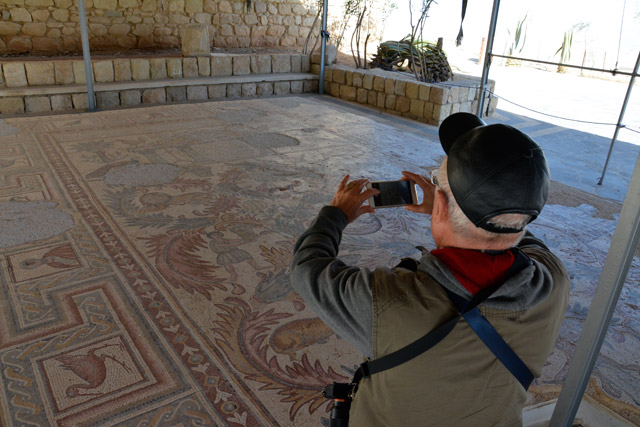 The Mount Nebo mosaic restoration work can serve as an example of how to preserve a heritage site, according to Italian mosaicist Franco Sciorilli  (Photo by Amjad Ghsoun)