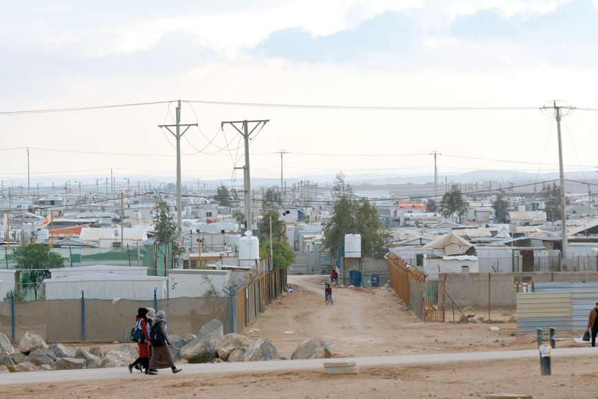 Syrian refugees are seen at Zaatari refugee camp in the northeast of Amman in this recent photo (Photo by Amjad Ghsoun)