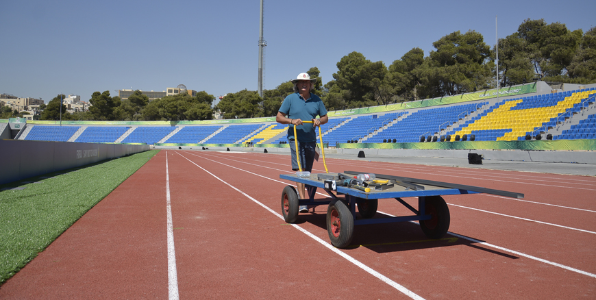 Preparations for the opening ceremony of the FIFA U-17 Women's World Cup Jordan 2016 are under way on Thursday at Amman International Stadium (Photo by Amjad Ghsoun)