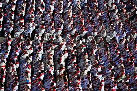 Members of the clergy wait for Pope Francis' funeral ceremony at St Peter's Square in The Vatican on April 26, 2025 (AFP photo)