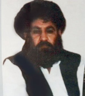 This August 1, 2015, file photo shows Taliban leader Mullah Mansour. Mansour was killed in an air strike on Saturday (AP photo)