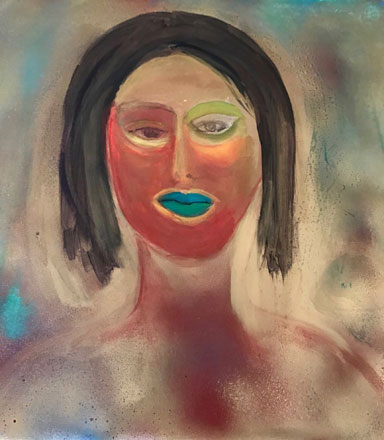 Work by Hind Nasser from her ‘Many Faces of an Artist’ exhibition on display at Gallery 14 through April 29  (Photo courtesy of Gallery 14)