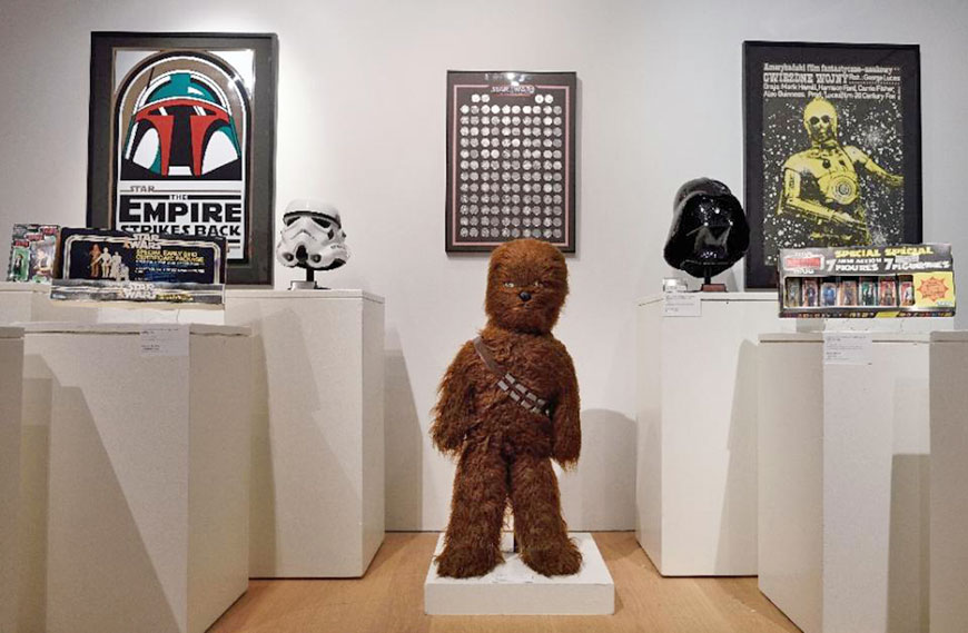 Items of ‘Star Wars’ collectibles: ‘Return of the NIGO’ are displayed during a press preview at Sotheby’s in New York on Wednesday (AFP photo by Don Emmert)