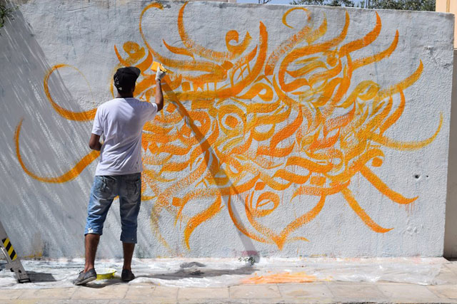 The street art festival brings together artists from Jordan, the region and Europe (Photo courtesy of Baladak)