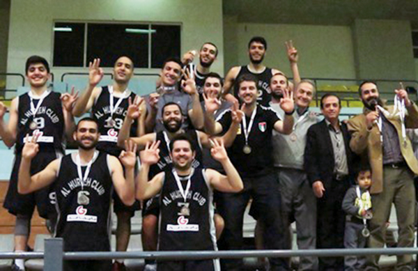 Hurrieh take the bronze medal of the 2015-2016 season Basketball League after they beat Awdeh on Friday at the Prince Hamzah Hall in Amman (Photo courtesy of the Jordan Basketball League)