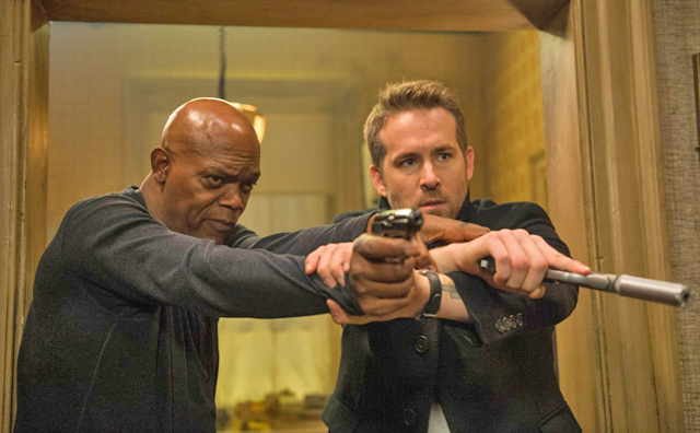  Samuel L. Jackson (left) and Ryan Reynolds in ‘The Hitman’s Bodyguard’ (Photo courtesy of imdb.com)