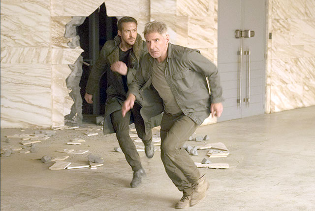Harrison Ford and Ryan Gosling (left) in ‘Blade Runner 2049’ (Photo courtesy of imdb.com)
