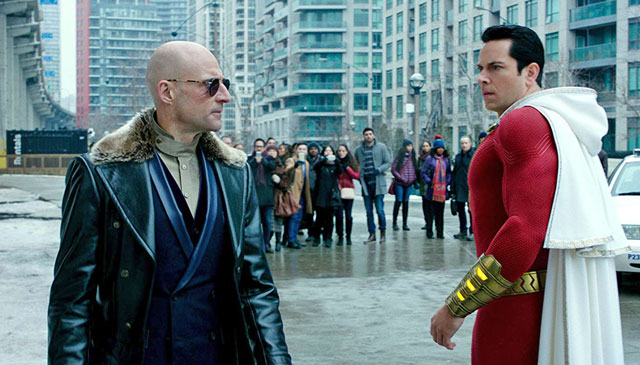  Mark Strong (left) and Zachary Levi in ‘Shazam!’ (Photo courtesy of imdb.com)