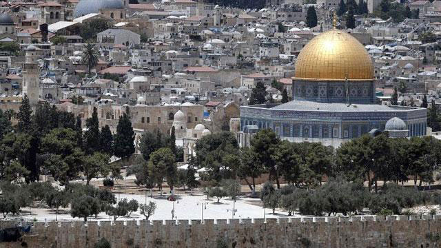 This photo taken on July 17, 2017, shows Al Haram Al Sharif compound in the Old City of Jerusalem (AFP photo)