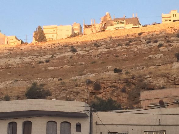 A photo of the building in Salt that was blown up by the terrorists. Photo courtesy of JT readers.