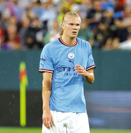 Manchester City striker Erling Haaland (AFP photo by Kamil Krzaczynski)