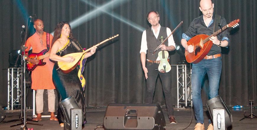 Tarabband performing at the Palace of Culture in Amman on Tuesday (Photo by Jean-Claude Elias)