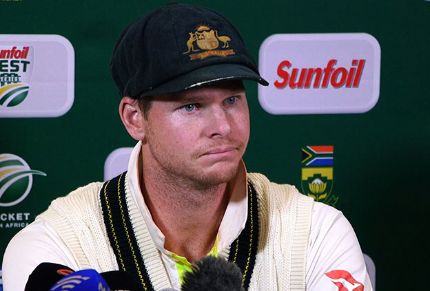 This file video grab taken from footage released by AFP TV shows Australia’s captain Steve Smith speaking during a press conference in Cape Town on Saturday as he admitted to ball-tampering during the third Test against South Africa (AFP photo)