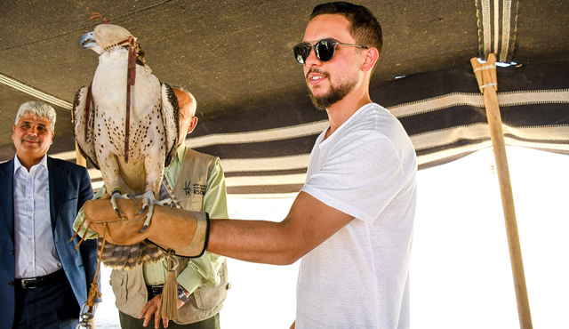 HRH Crown Prince Hussein opens the visitor centre at Shomari Wildlife Reserve in Azraq on Tuesday (Petra photo)