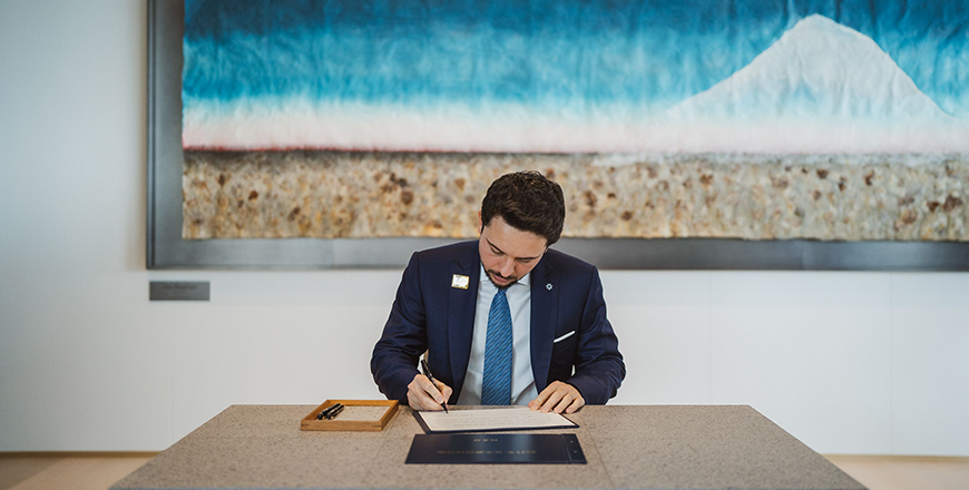 HRH Crown Prince Hussein on Wednesday attends the Jordanian national day ceremony, held as part of Osaka Expo 2025 in Japan on Wednesday and also attended by Princess Hisako of Takamado of the Japanese Imperial Family (Photo courtesy of Royal Court)