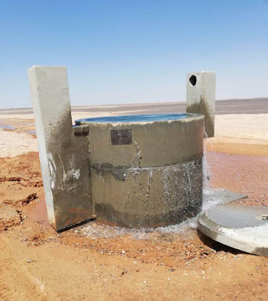   In this undated photo, part of the Disi Water Conveyance Project is seen (Petra photo)