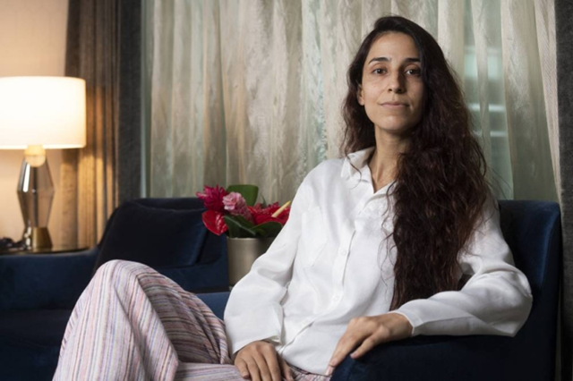 ‘In Her Hands’, co-director Tamana Ayazi poses during the 2022 Toronto International Film Festival in Toronto, Canada, on September 10 (AFP photo)