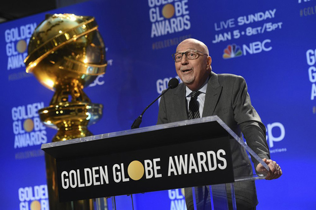Hollywood Foreign Press Association president Lorenzo Soria speaks at the nominations for the 77th annual Golden Globe Awards on December 9, 2019, in Beverly Hills, California (AFP photo)