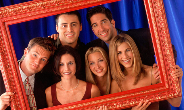 Clockwise from bottom right: ‘Friends’ Jennifer Aniston, Lisa Kudrow, Courteney Cox, Matthew Perry, Matt LeBlanc  and David Schwimmer (Photo courtesy of wordpress.com)