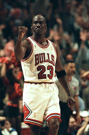 An ESPN documentary about NBA superstar Michael Jordan — seen here in 1997 — will compete for Emmys in September 2020 (AFP photo by Vincent Laforet)