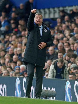 Everton manager Sam Allardyce in a file photo in Liverpool on March 10 (Reuters photo by Craig Brough)