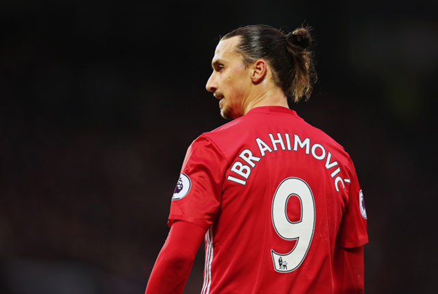 Manchester United’s Swedish striker Zlatan Ibrahimovic (AFP photo)